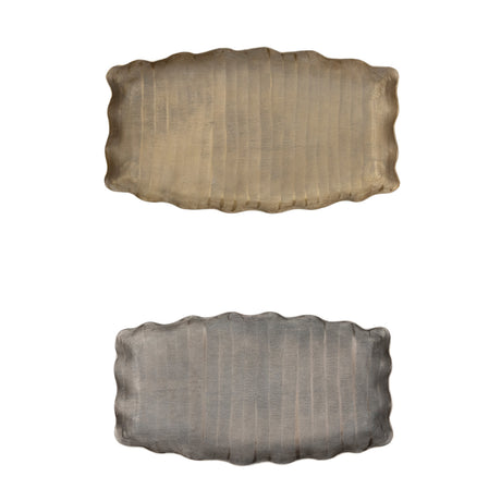 Scalloped Aluminum Decorative Tray