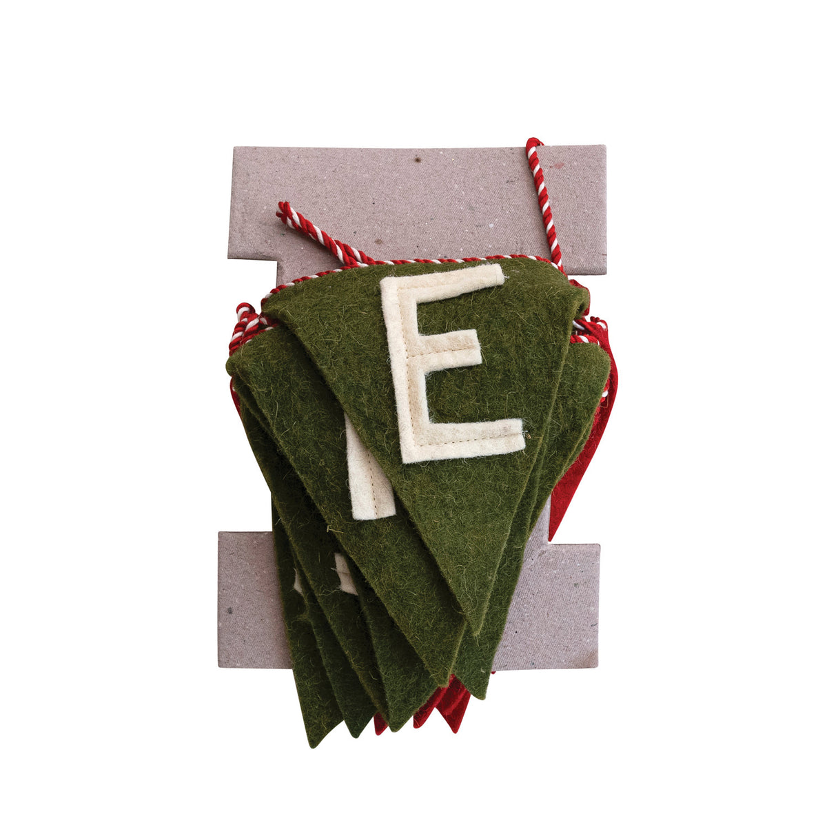 Handmade Wool Felt Merry Christmas Pennant Banner