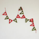 Handmade Wool Felt Merry Christmas Pennant Banner
