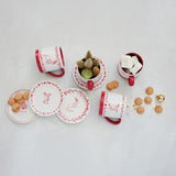 Red & White Christmas Icon Plates