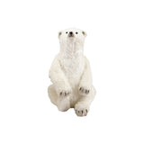 White Faux Fur Polar Bear Figurine