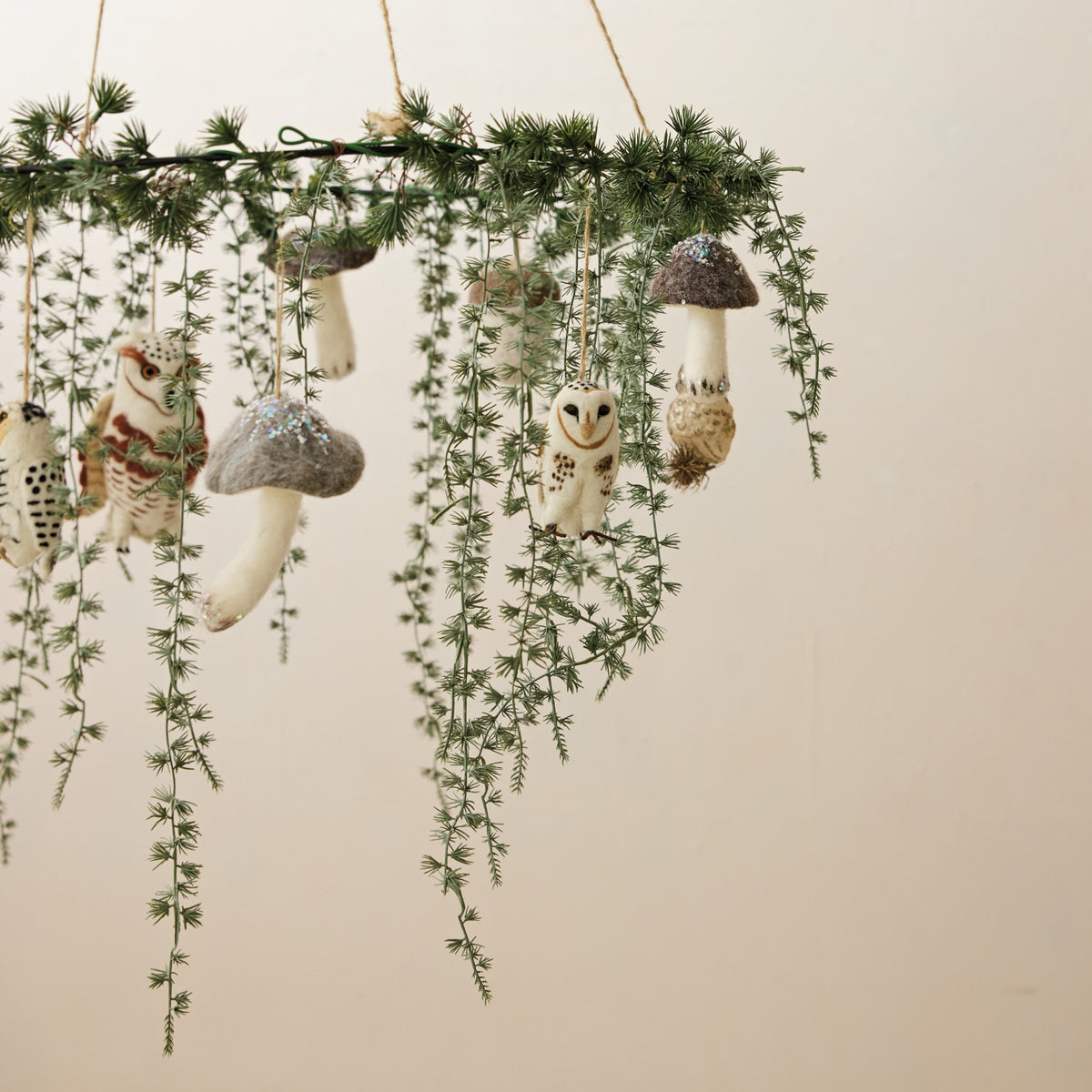 Hanging Faux Draping Cedar Wreath