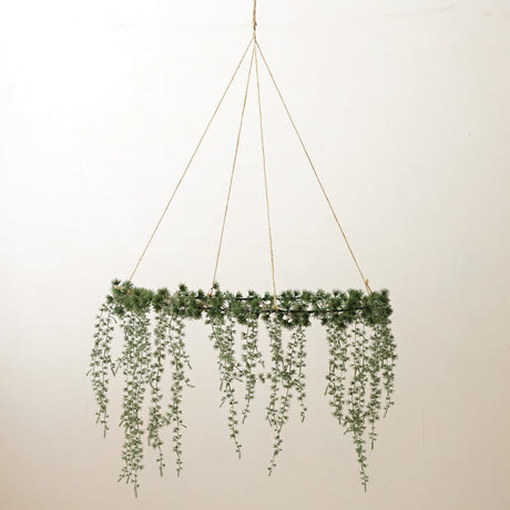 Hanging Faux Draping Cedar Wreath