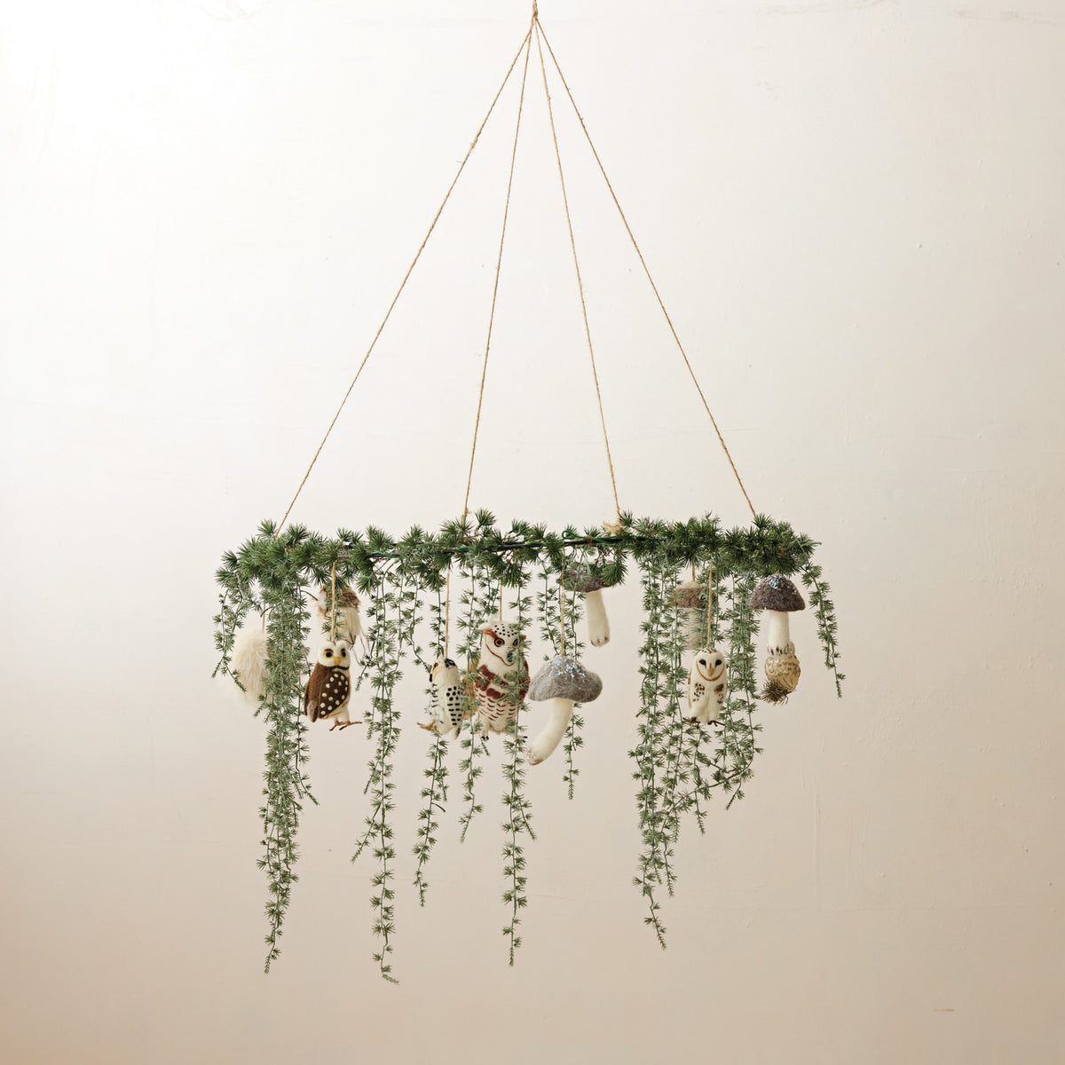 Hanging Faux Draping Cedar Wreath