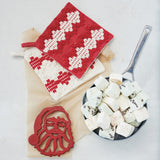 Christmas Tufted Diamond Cotton Pot Holder