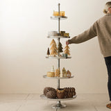 Silver Aluminum 5-Tier Display Stand