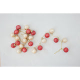 Berry & Blush Mercury Glass Ornament Garland