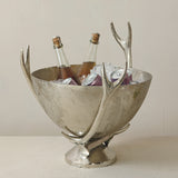 Silver Aluminum Antler Stand Serving Bowl