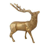 Gold Cast Aluminum Deer Figurine