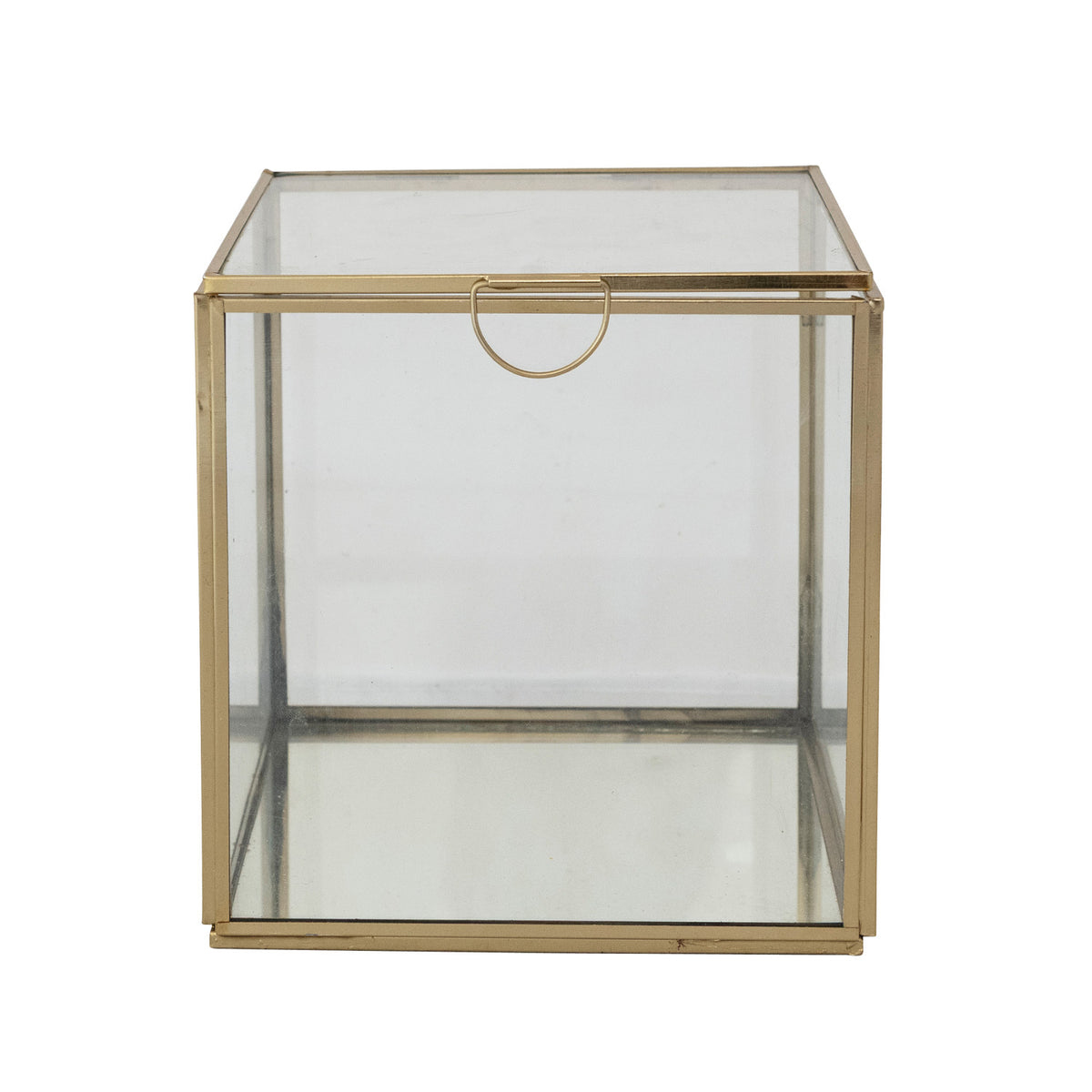 Gold Metal & Glass Display Box