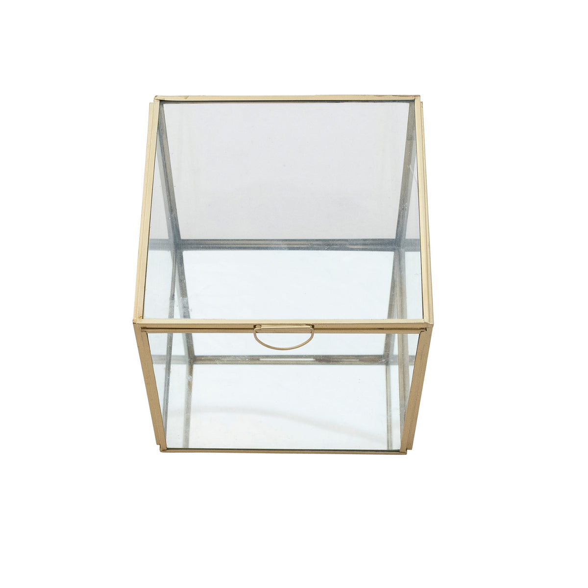 Gold Metal & Glass Display Box