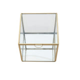 Gold Metal & Glass Display Box
