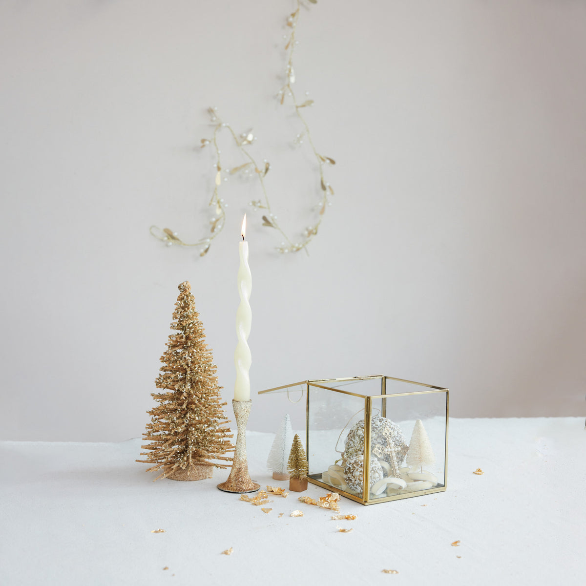 Gold Metal & Glass Display Box