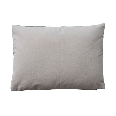 Merry Christmas Chenille Embroidered Lumbar Pillow