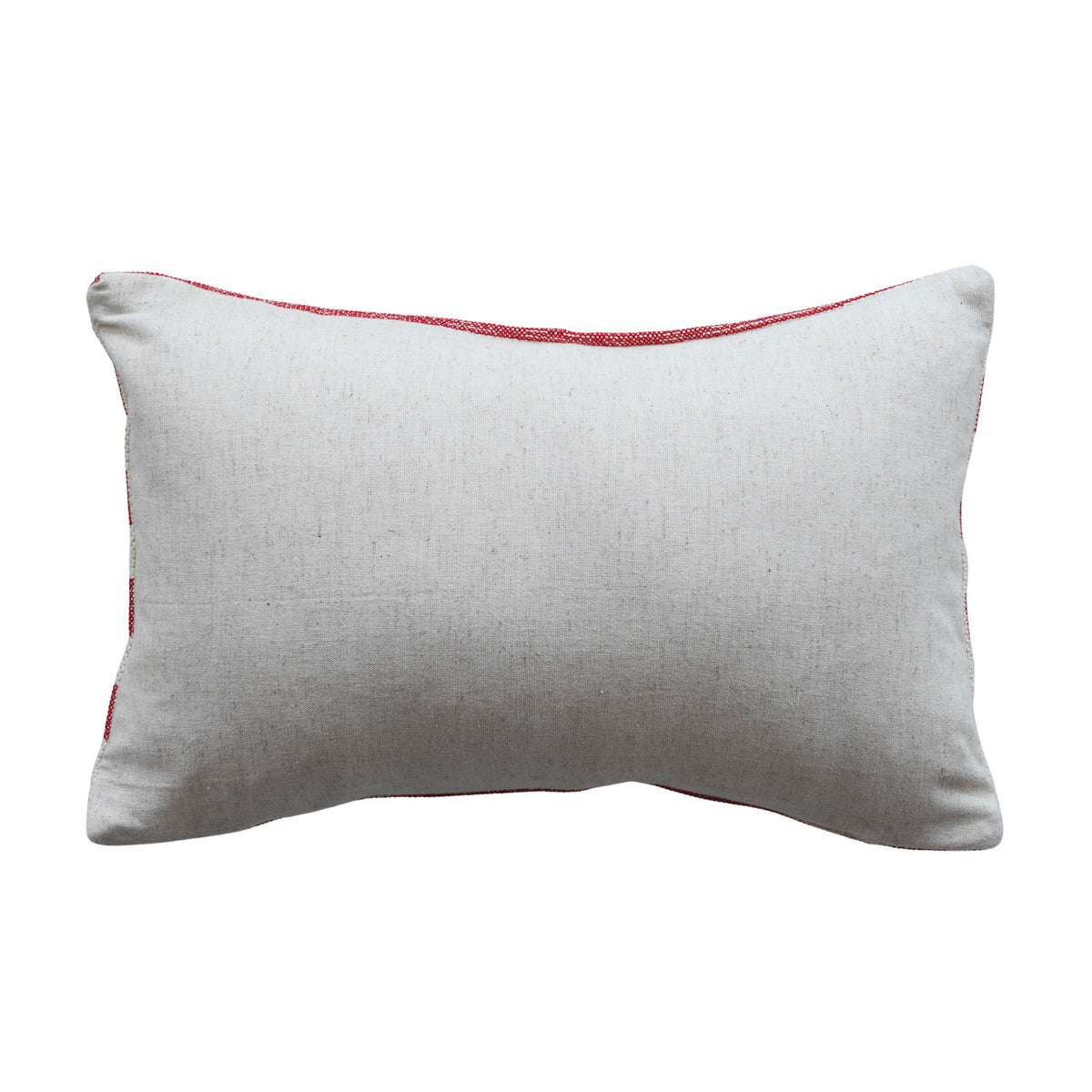 Sweet & Slightly Twisted Candy Cane Embroidered Pillow