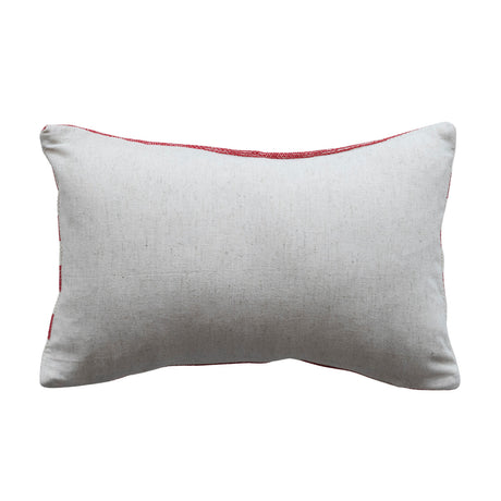 Sweet & Slightly Twisted Candy Cane Embroidered Pillow