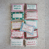 Sweet & Slightly Twisted Candy Cane Embroidered Pillow