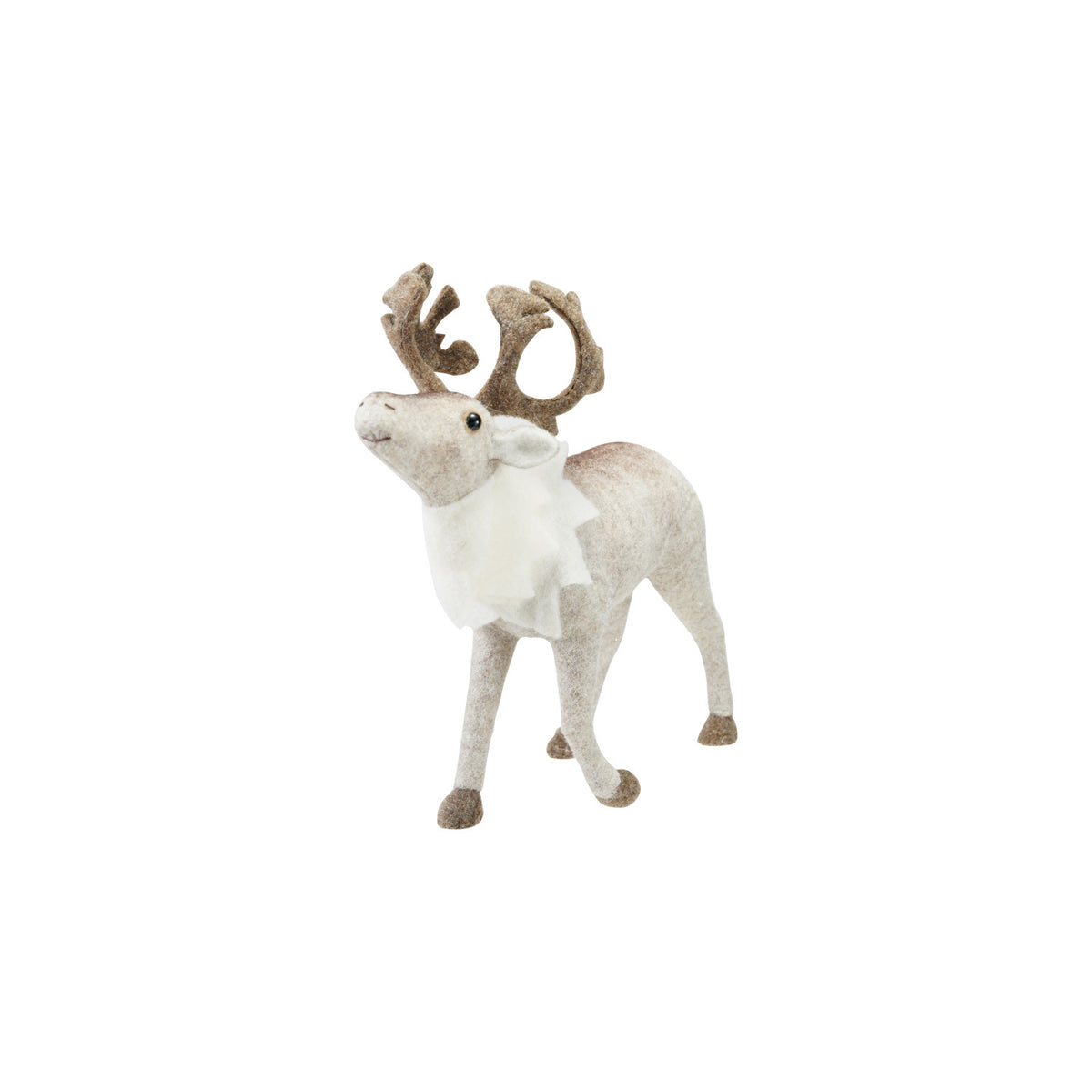 Brown & Cream Faux Fur Standing Caribou