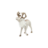 Brown & Cream Faux Fur Standing Caribou