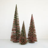 Sugared Red Berry Wood Christmas Tree