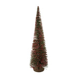 Sugared Red Berry Wood Christmas Tree