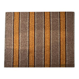 Brown & Mustard Striped Faux Sherpa Throw Blanket