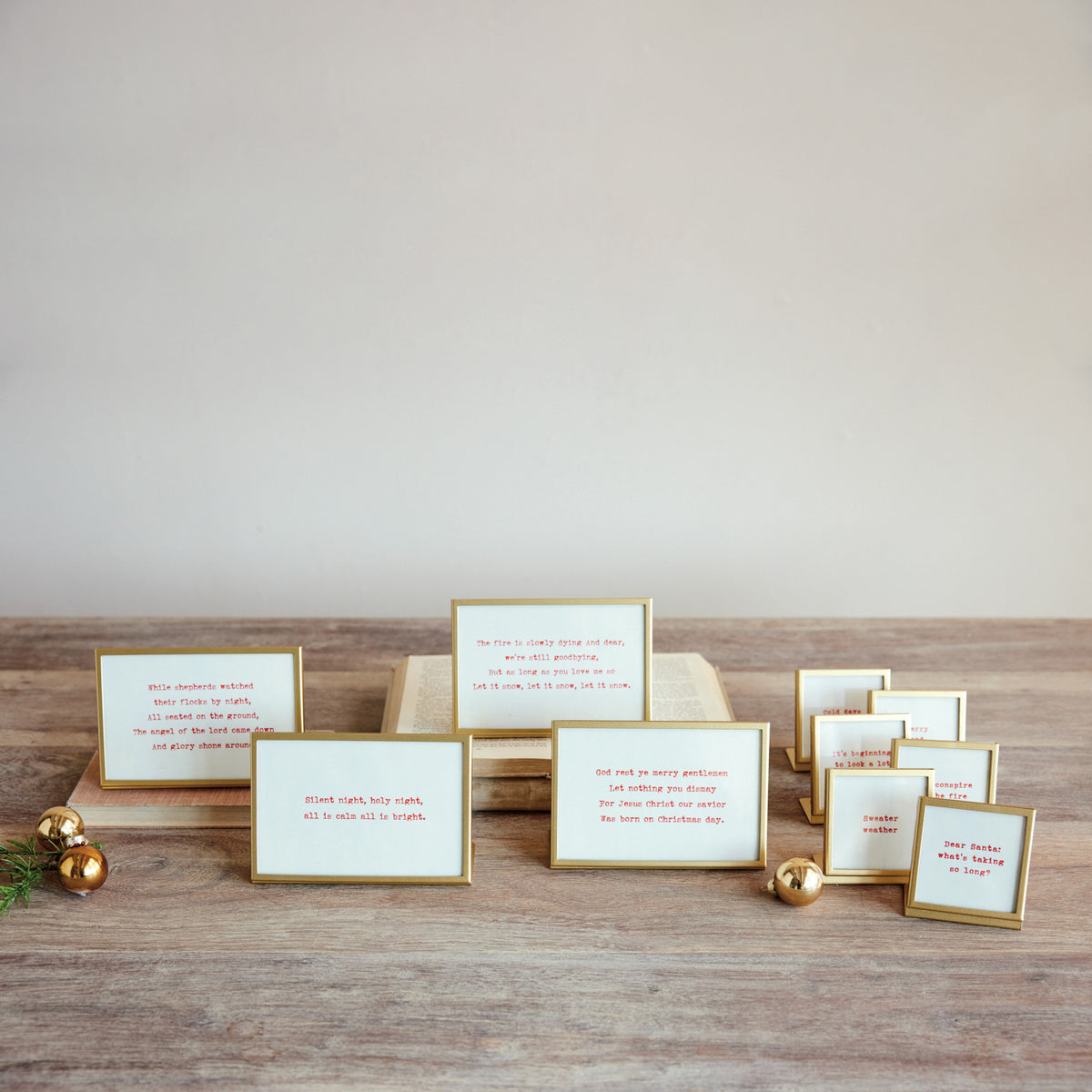Mini Gold Frame with Christmas Saying
