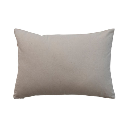 Beaded Snowflake Cotton Velvet Lumbar Pillow
