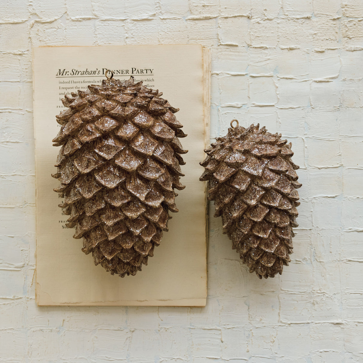Brown Glitter Resin Pinecone