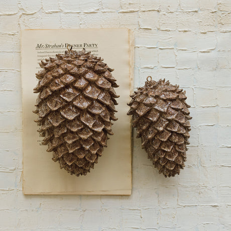 Brown Glitter Resin Pinecone