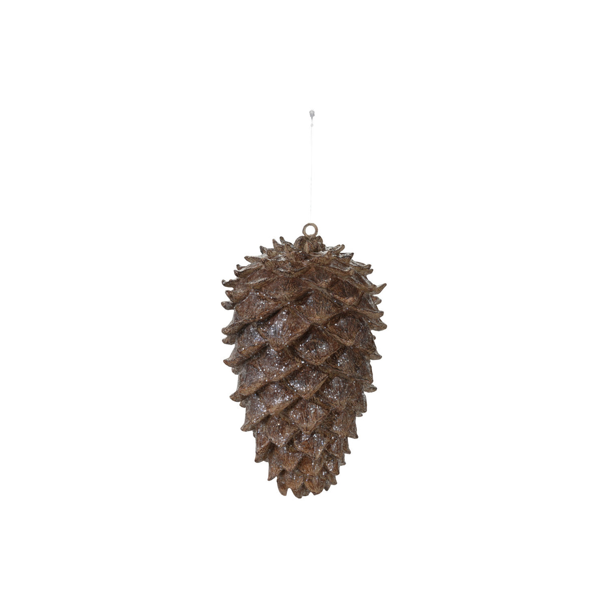 Brown Glitter Resin Pinecone