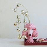Pink Ceramic Poodle Head Vase