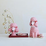Pink Ceramic Poodle Head Vase