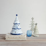 Blue & White Christmas Tree Plate