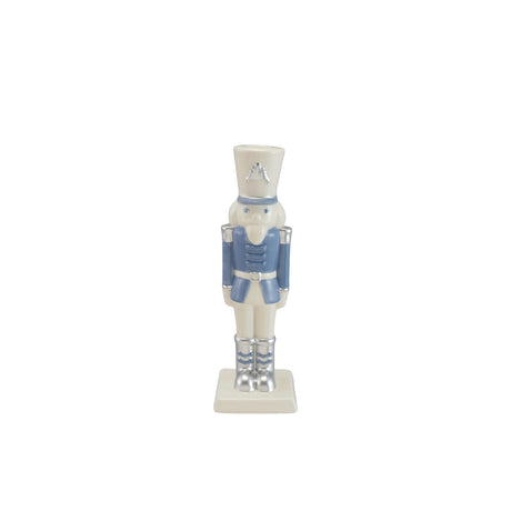 Blue & White Ceramic Nutcracker Candleholder