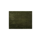 Green Ribbed Faux Fur Throw with Velvet Back