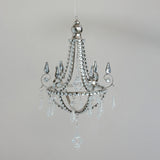 Silver Chandelier Ornament with Acrylic Jewels