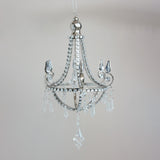 Silver Chandelier Ornament with Acrylic Jewels