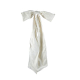 Oversized Cream Velvet Bow with Velcro Closure