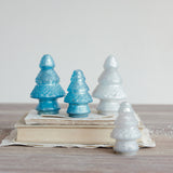 Blue Embossed Mercury Glass Tree