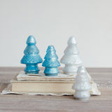 White Embossed Mercury Glass Tree
