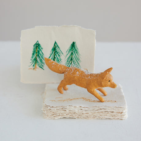Vintage Inspired Fox Ornament