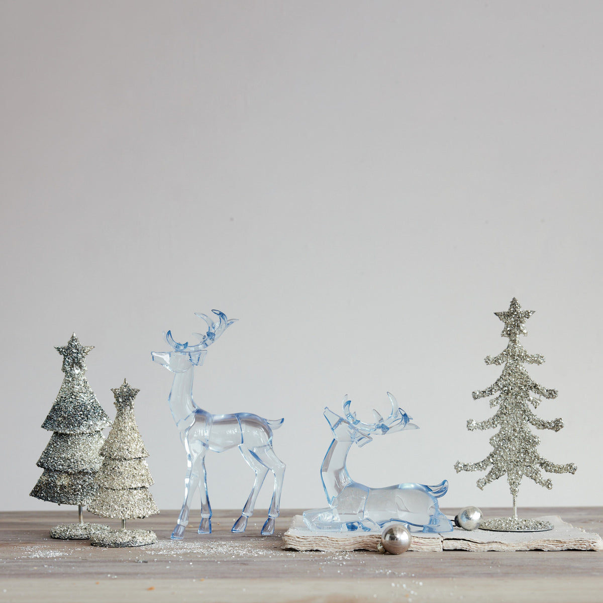 Blue Acrylic Deer Figurine