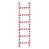 Red & White Candy Stripe Decorative Ladder