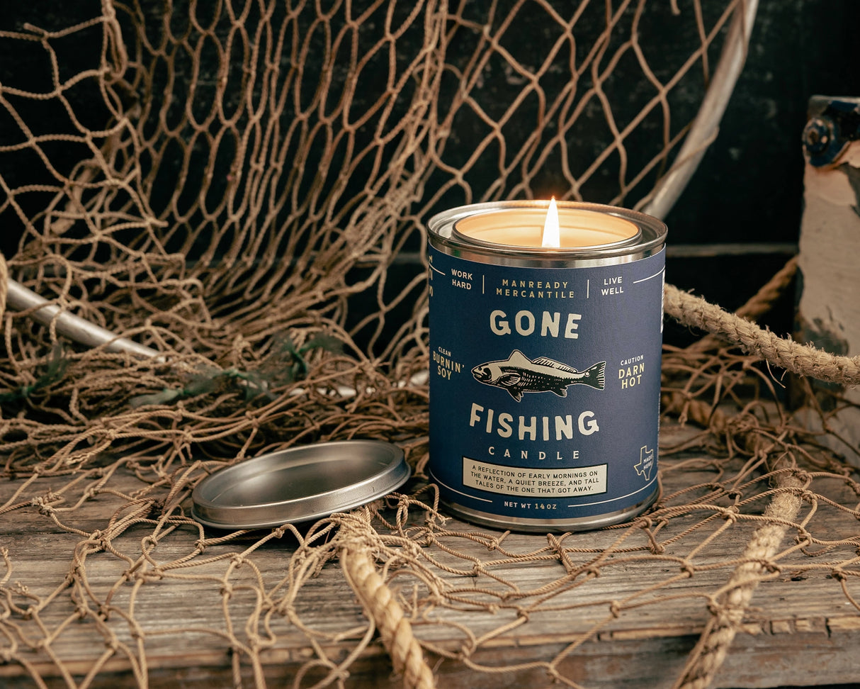 Gone Fishing Soy Candle | Manready Mercantile