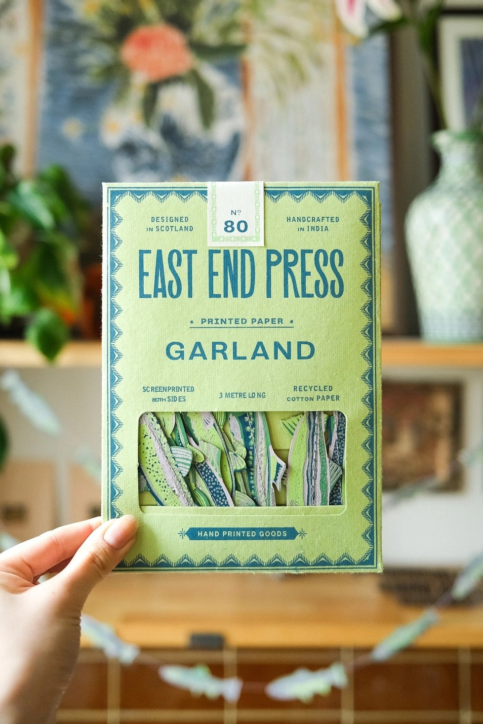 Hand-Sewn Tasty Anchovies Paper Garland | East End Press