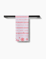 Jingle Bells Geometry Tea Towel