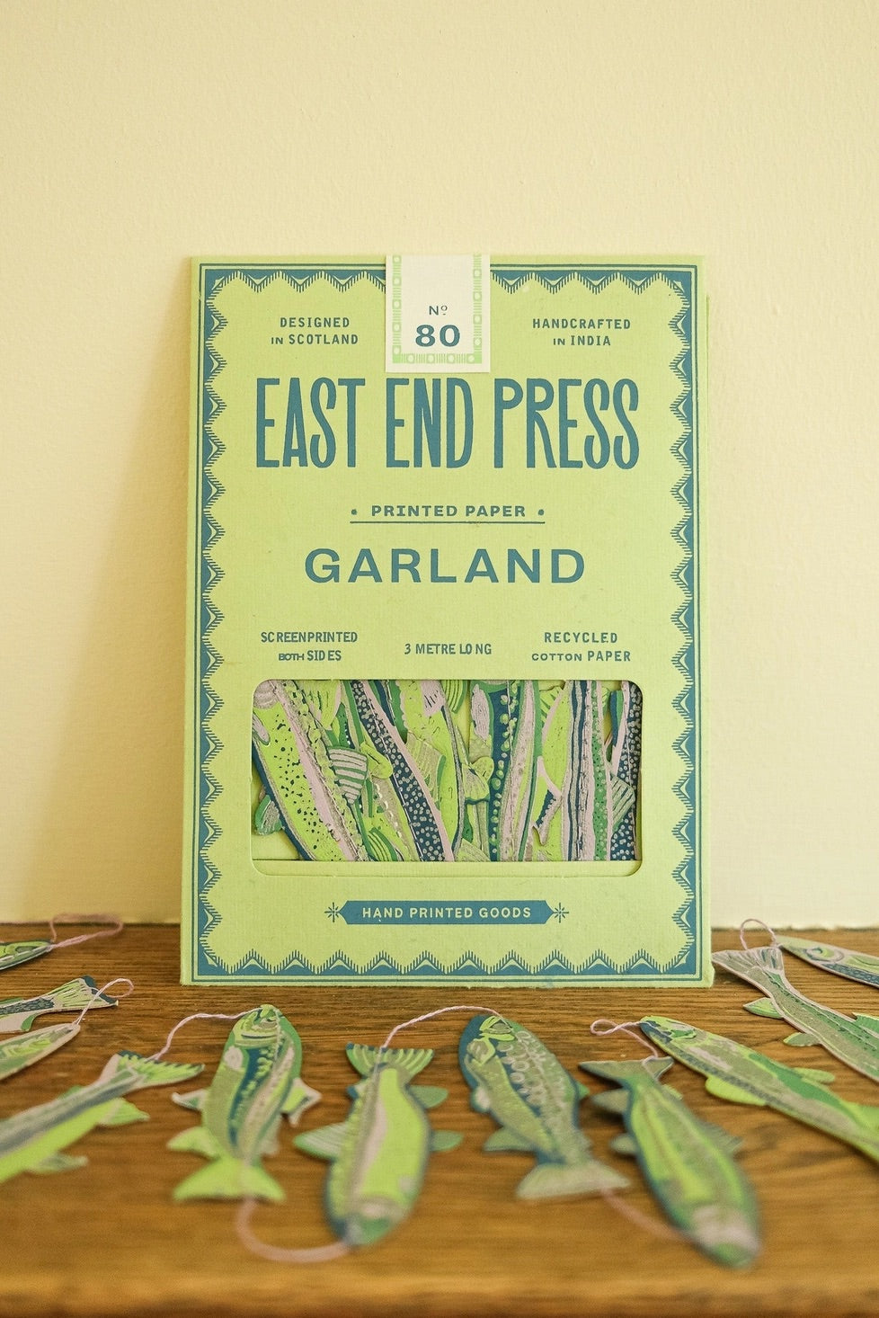 Hand-Sewn Tasty Anchovies Paper Garland | East End Press