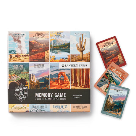 lantern press memory match game national parks