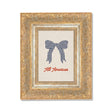 all american bow wall art framed gingham ribbon patriotic vintage decor made in usa